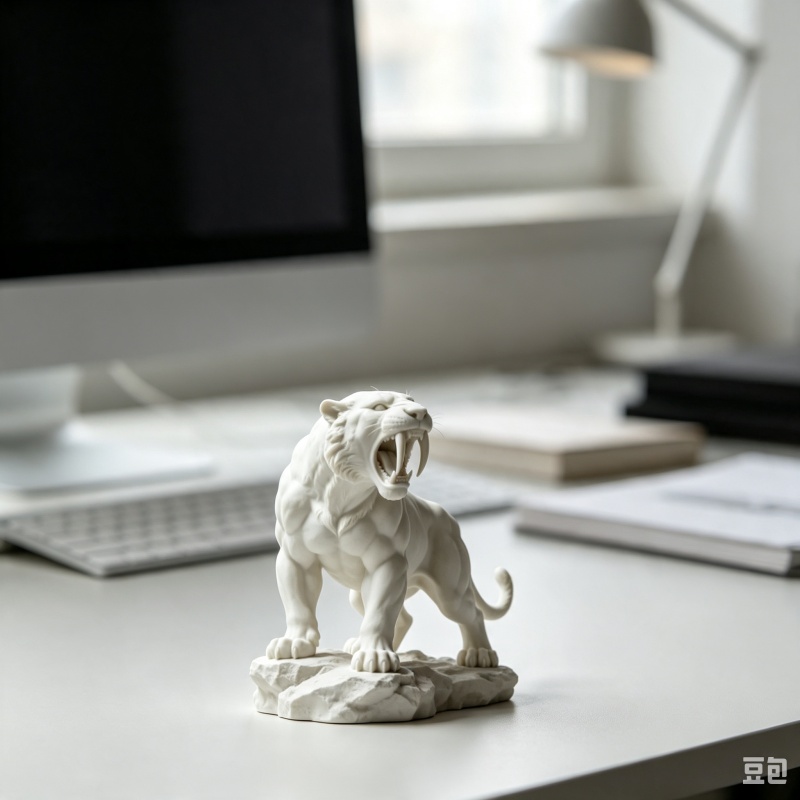 3D Printing Tooth - Figura de Tigre Dente-de-Sabre em Plástico