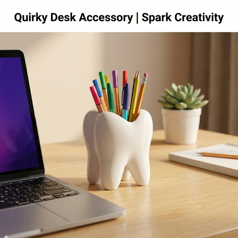 3D Printing Tooth - Organizador de Mesa em Forma de