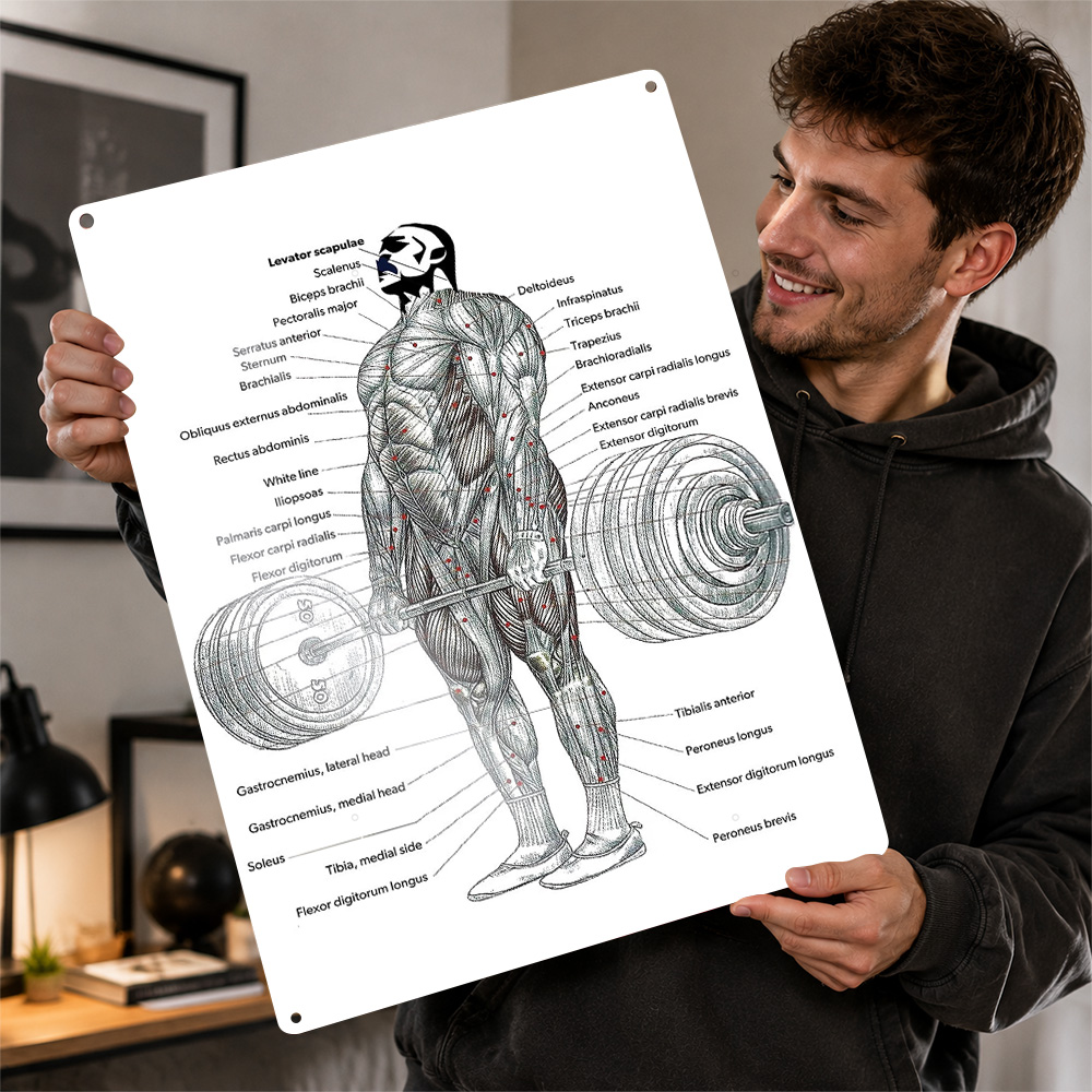 3D Printing Diagram - Diagrama de Anatomia Muscular de Levantamento