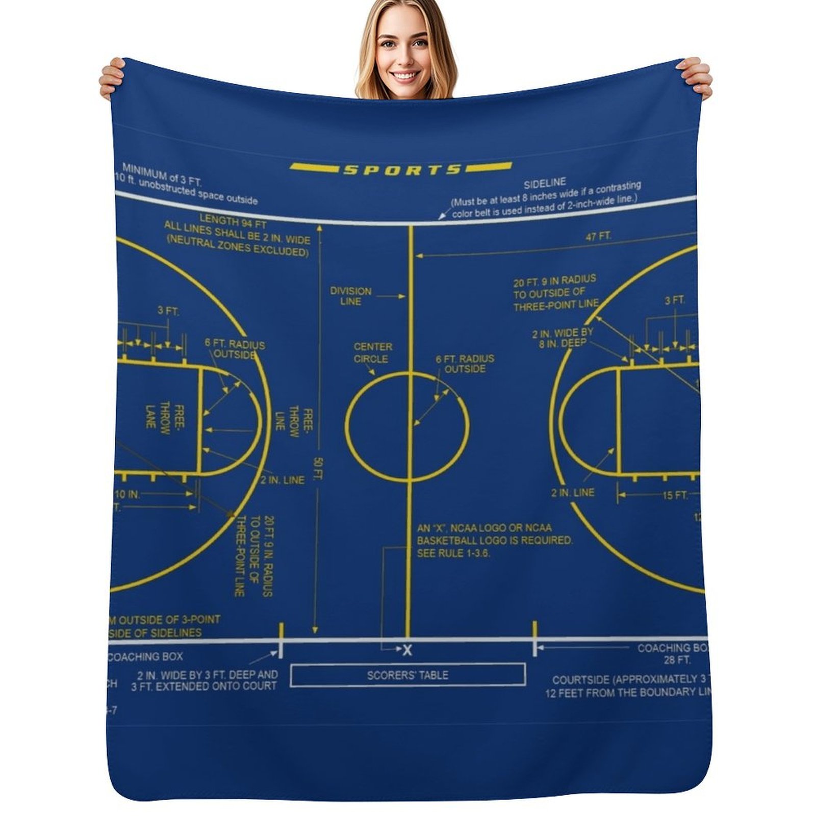 3D Printing Diagram - Diagrama Esquemático de Quadra de Basquete