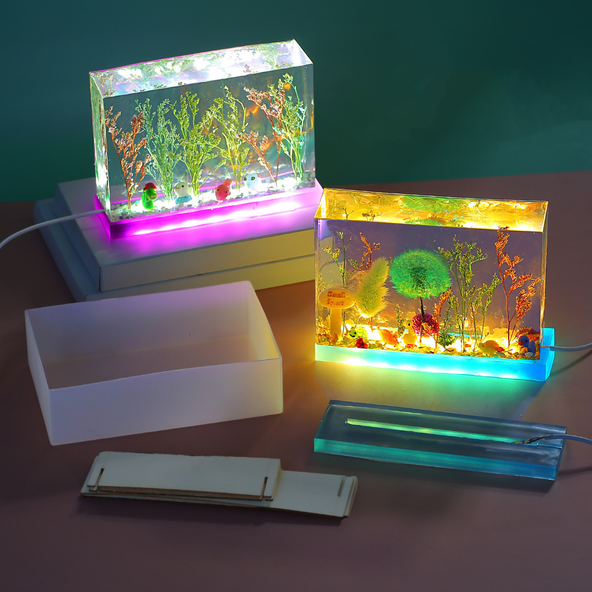 Cubo de flor seca ornamento qu - 3D Printing Epoxy Resin avaliação e preço