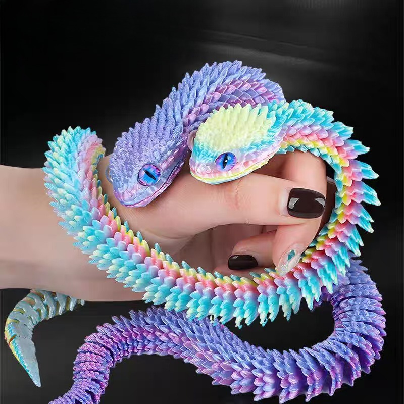 Novo 2026 Estátua de Cobra Rea - 3D Printing Fidget Toys avaliação e preço